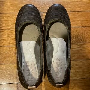 Timberland Brown Ballet Flats Ellsworth Women’s 8 Leather